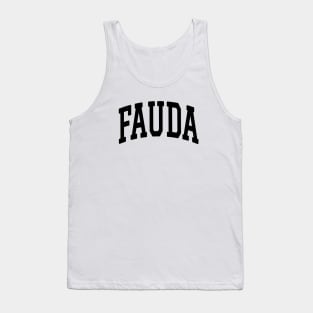 Fauda Black Text College Style Tank Top